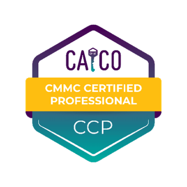 CMMC Certified Professional (CCP) badge - CyberAB accredited